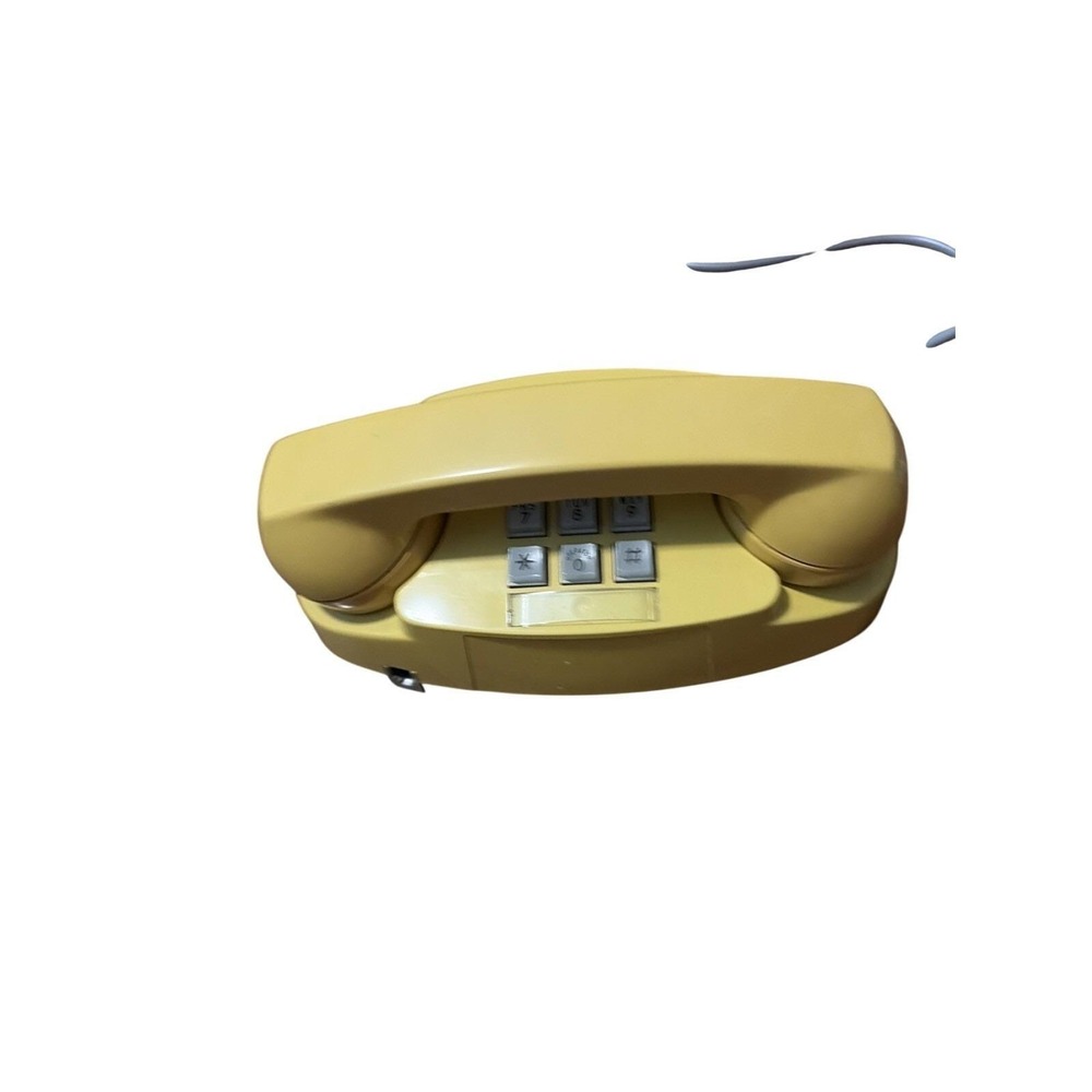 Western Electric Princess Telephone 2702B Yellow Push Button Vintage 1976 Retro